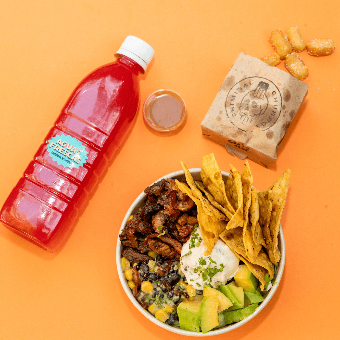 Imagen de Combo Tazón Criminal+ agua fresca y churros Arequipe